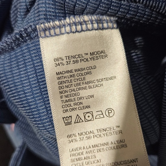 Tommy Bahama Islandzone Mens XXL Blue Pinstripe Short Sleeve Polo Shirt Tencel - Picture 7 of 7